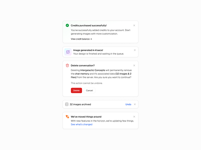 Notifications, Alerts & Toasts alert message alerts dashboard design flash message notifications product design toast message toasts ui
