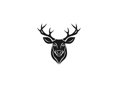 Deer Logo animal logo antlers deer deer logo elegance forest grace graphic design horns icon logo design minimalist design nature outdoor branding reindeer stag strength vector art wildlife logo zoo