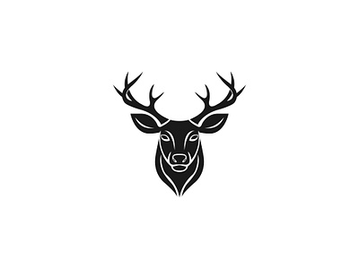 Deer Logo animal logo antlers deer deer logo elegance forest grace graphic design horns icon logo design minimalist design nature outdoor branding reindeer stag strength vector art wildlife logo zoo