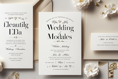 Minimal Typography Wedding Suite branding graphic design illustration minimal typography