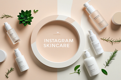 Minimal Skincare Instagram Template design graphic design illustration instagram minimal skincare