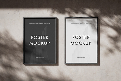 A0 / B0 Poster Mockup Set advertising branding brutalist design graphic design illustration minimalist mockup outdoor poster showcase template