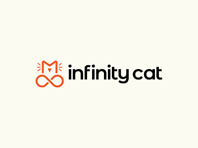 Infinity Cat Logo Design animal logo branding cat logo creative infinity logo logo design logo ideas modern logo unique logo