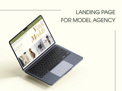 landing page for model agency branding design graphic design typography ui