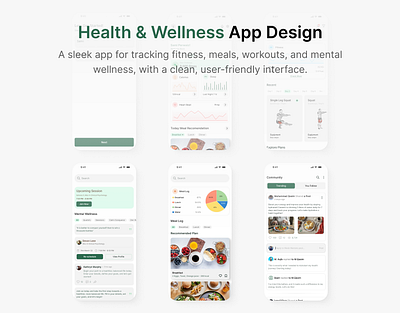 Health and Wellness App Design health and wellness app health app uiux wellness app