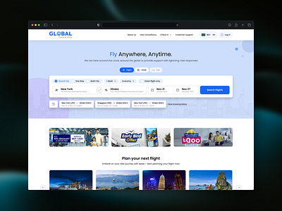 Global travel & tour design ui ux website