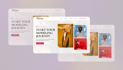 Modeling Landing Page branding design fashion graphic design inspiration landing page logo modeling ui uiux design ux website design