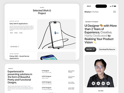 Personal Website - For UI Designer branding design design concept graphic design personal personal portfolio personal website portfolio ui ui design ui ux design ui ux portfolio ux web concept web design website