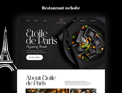 Etoile de Paris UI/UX design restaurant ui ux website website desigh