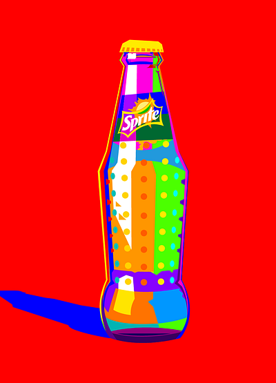 Sprite Bottle adobe adobe illustrator brand branding color creative design designer digital digital illustration follow graphic graphic design illustration illustrator popart rainbow soda vector vector art