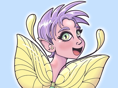 Pixie character design digital art illustration sticker