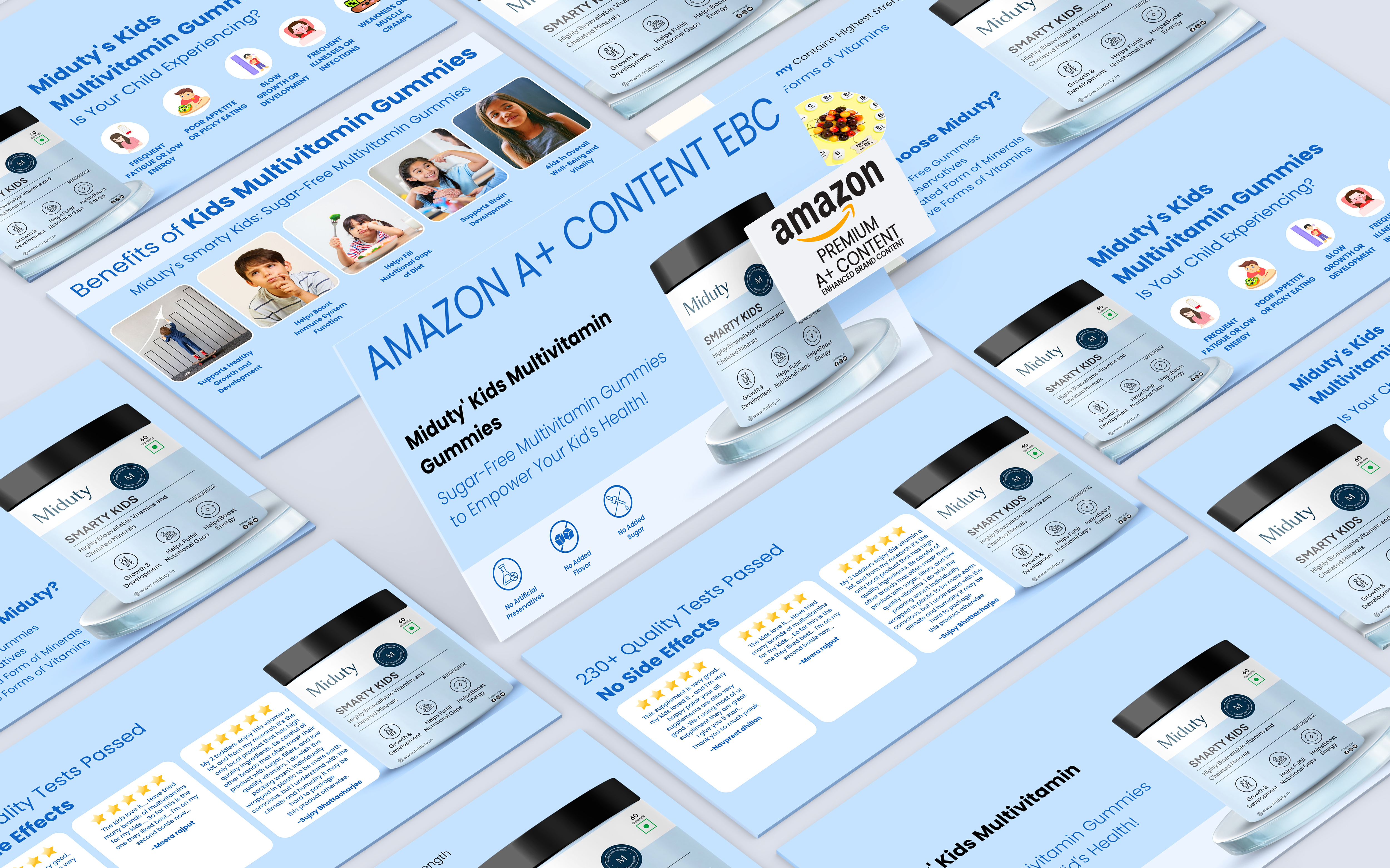 Amazon Premium A+ Content | A+ Content | EBC | Miduty Supplement a acontent amazon content branding graphic design logo miduty motion graphics supplement wellness