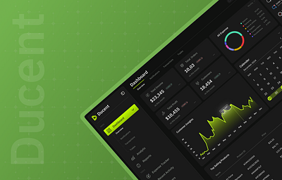 Ducent - E-Commerce Business Analytics Dashboard analytic brand business chart dashboard e commerce figma figma design graph green minimalistic simple team ui