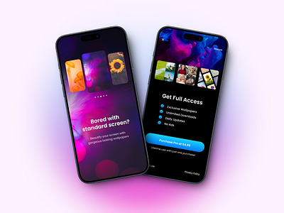 Wallpapers HD mobile app ui ux