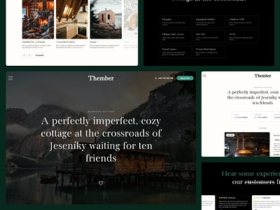 Thember - Template for Cabins, Cottages & Small Hotels cabin calendar cottage figma hotel template ui website