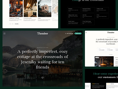 Thember - Template for Cabins, Cottages & Small Hotels cabin calendar cottage figma hotel template ui website