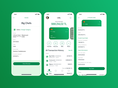 Banking App - Home, Card Details, Payment Details app banking banking app design fintech fintech app design mobile mobile banking mobile design product design ui ux