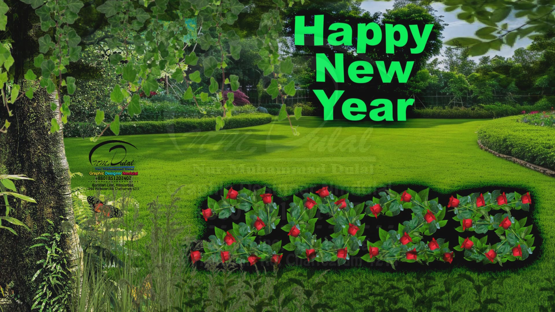 Happy New Year 2025 Motion Graphics 3d animation branding graphic design happynewyear2025 motion graphics ui