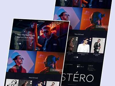 🎉 Ostéro: Elevating Fashion, One Click at a Time! apperal cloth dark design e commerce fasion modern web website