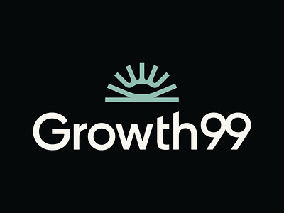 Growth99 99 aesthetic brand identity brand mark branding burst eye geometric growth horizon icon identity mark logo marketing medical sun sunrise symbol wellness