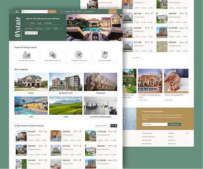 Real Estate Web Design apartment call to action cta filtering home home page house land light mode minimal product design real estate townhouse ui ui and ux ux villa web design