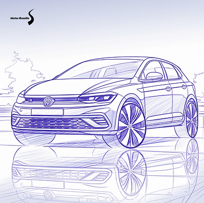 Volkswagen Polo Sketch ai brasil brasília carros design designer esboço golf hatch ia polo polo sketch volks volkswagen brasil volkswagen brasília volkswagen polo vw brasil vw design vw golf