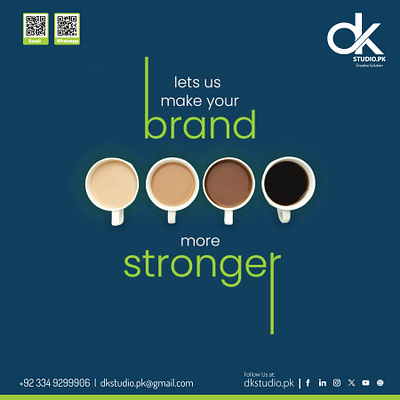 Lets us make your brand more stronger app branding design graphic design illustration logo typography ui ux vector