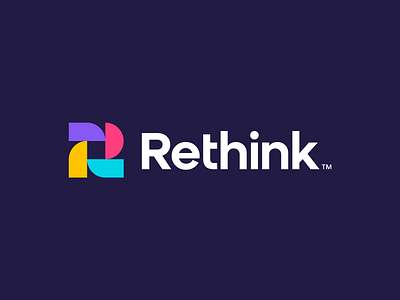 Rethink - Logo Design (Unused & For Sale) ai app branding business consulting fintech graphic design it logo logotype minimal modern monogram r rethink simple software startups tech technology