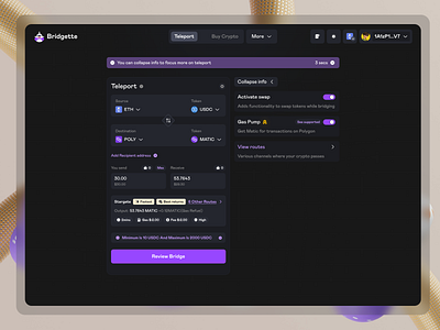 Bridgette - Bridge crypto assets - Home