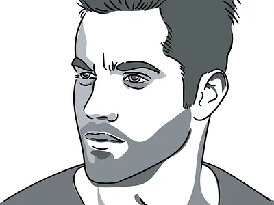 male face design face graphic design handsome illustration line vector