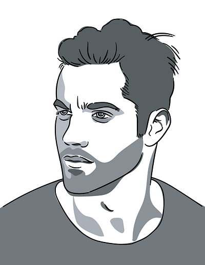 male face design face graphic design handsome illustration line vector