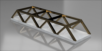 Bridge-Polished Brass and White Marble 3d 3d print bridge design product