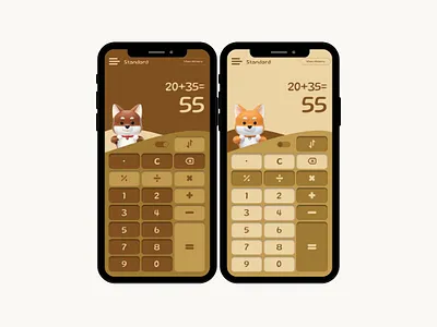 Dog-themed calculator app app app design design graphic design mobile typography ui ui ux ux