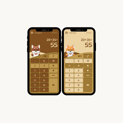 Dog-themed calculator app app app design design graphic design mobile typography ui ui ux ux