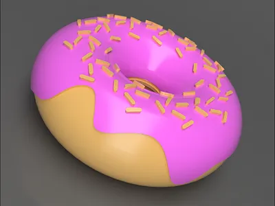 Donut-Enamel Paint 3d 3d model design product rendering