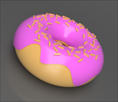 Donut-Enamel Paint 3d 3d model design product rendering