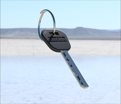 Keys-Black Plastic and Polished Steel 3d design eliscads model rendering