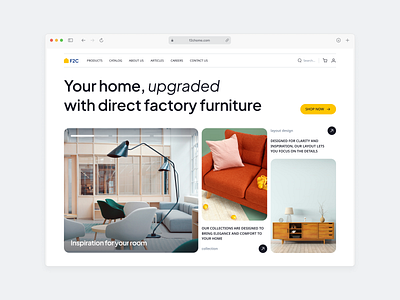 Furniture - Landing page clean design ecommerce furniture interface minimalist shop ui uiux user experience user interface