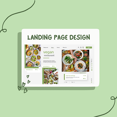 Restaurant Landing Page Design adobeilllustrator behance dribble graphic design landingpage landingpagedesign landingui pagedesign ui ui design