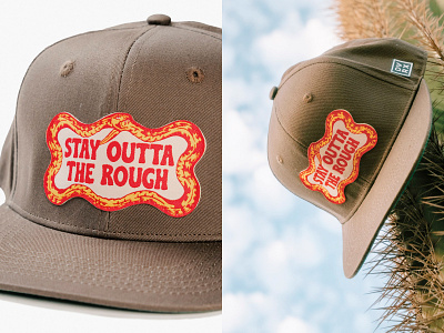 Stay Outta the Rough apparel branding design graphic design hat logo snake snapback streetwear vector