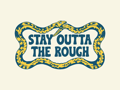 Stay Outta the Rough apparel branding design graphic design hat logo snake snapback streetwear vector