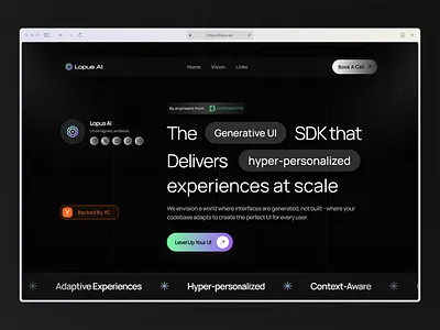 AI Startup Website Design ai design ai landing page ai product design ai website analytics dark mod dark mode website dashboard landing page minimal modern ui product design saas web web app web design website
