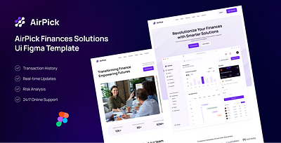 AirPick Finances Solutions Template app design figma illustrator photoshop re design ui