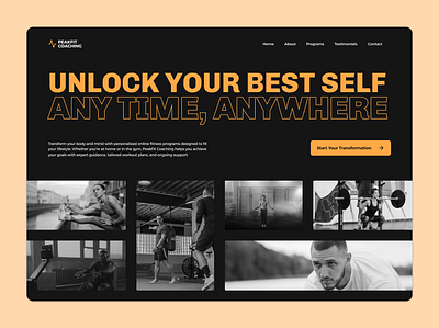 Fitness Coaching Landing Page ui