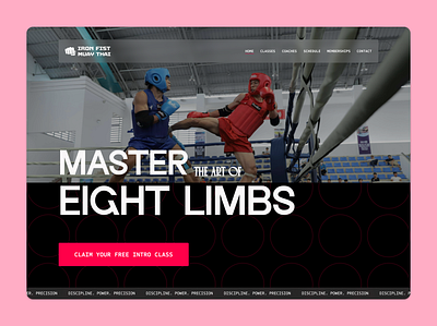 Muay Thai Gym Landing Page ui