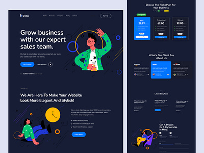 Digital Agency Landing Page agency agency landing page app automation clean design company profile design digital agency family studio landing page marketing minimal modern team ui ux web app website