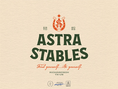 Astra Stables Master Logo brand design brand identity brandidentity branding branding design classic equestrian hand drawn identity design lettering logo logo design logodesign monogram stable stables traditional typography vintage visual identity