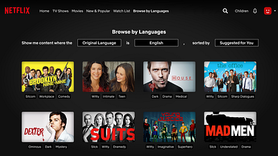 Netflix Screens - Browser browser netflix ui web design