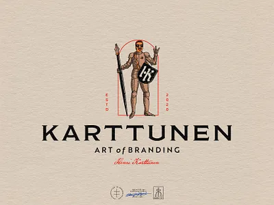 Henri Karttunen Primary Logo brand design brand identity branding branding design branding expert branding studio character colorful fun hand drawn identity design illustration illustrator logo logo design logomark personal brand personal branding vintage visual identity