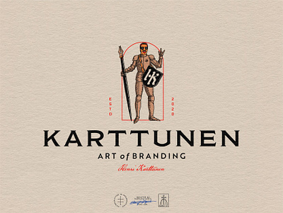 Henri Karttunen Primary Logo brand design brand identity branding branding design branding expert branding studio character colorful fun hand drawn identity design illustration illustrator logo logo design logomark personal brand personal branding vintage visual identity